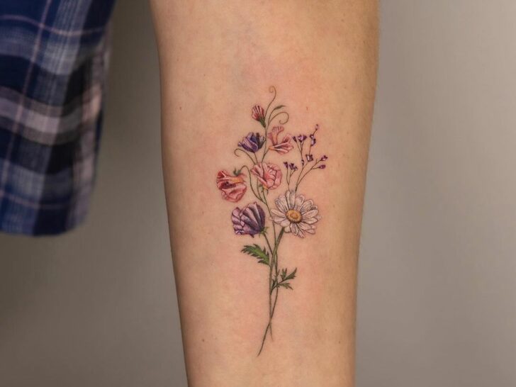 19 Beautiful April Birth Flower Tattoo Ideas to Tell Your Story