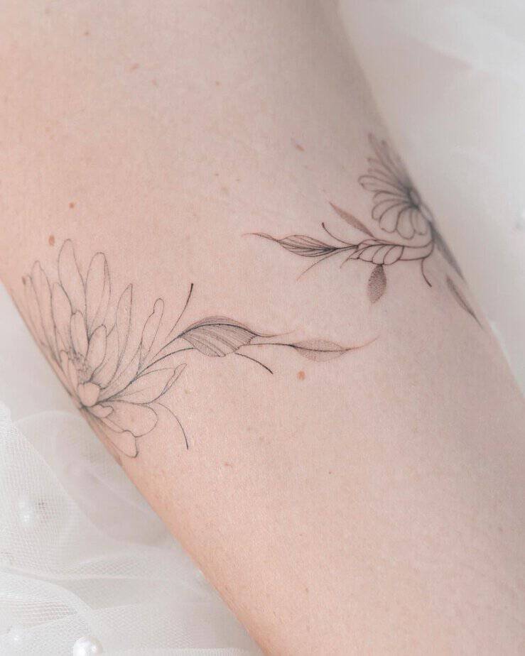 20 Beautiful Aster Flower Tattoos To Enter The Garden Of Dreams