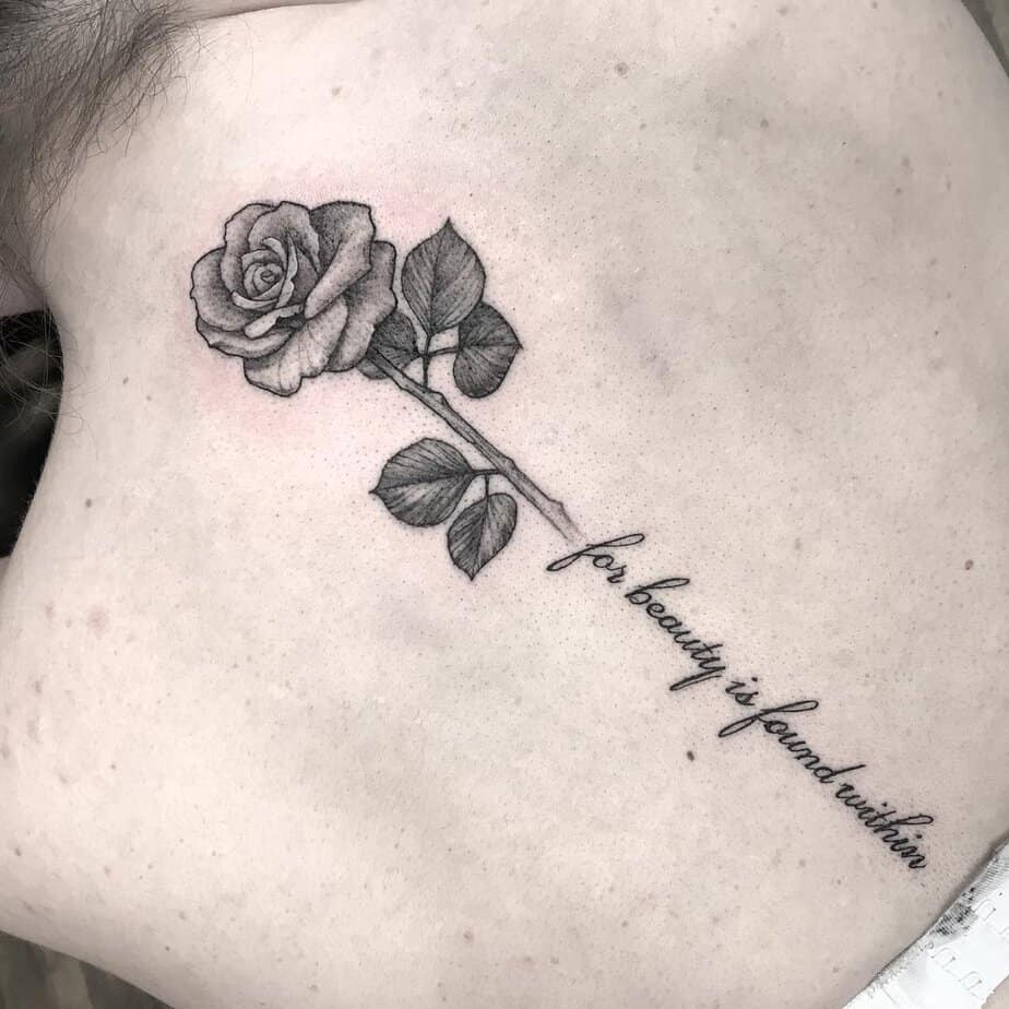 20 Magical Beauty and the Beast Rose Tattoos Honoring True Love