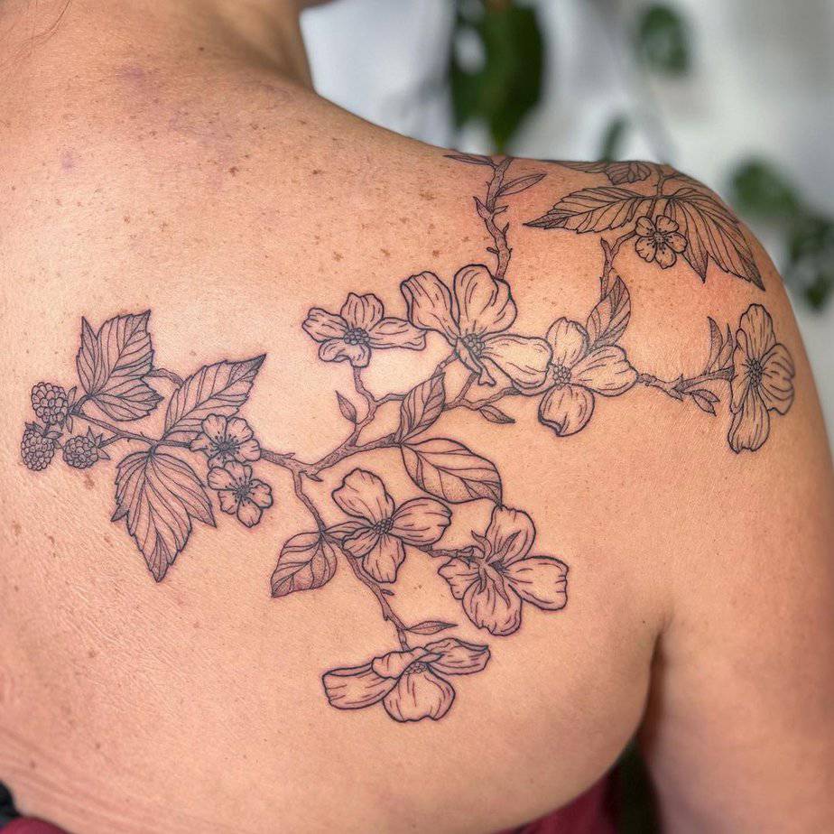 20 Captivating Dogwood Flower Tattoo Ideas To Celebrate Nature