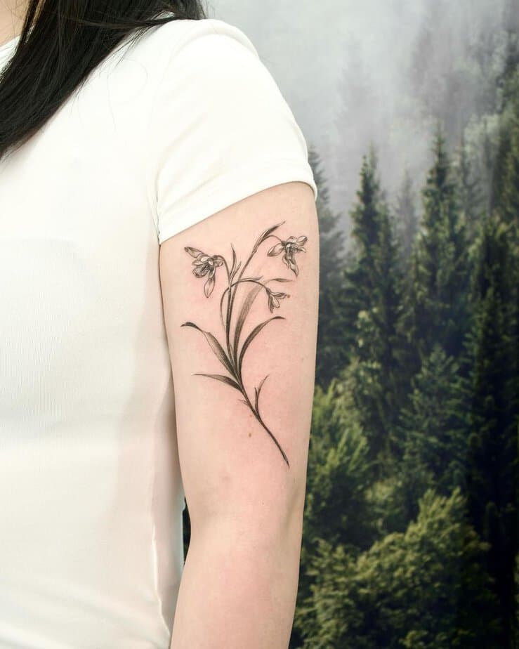 Bold snowdrop tattoo