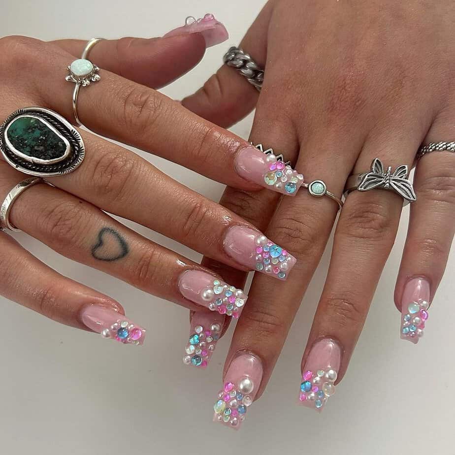 30 Fabulous Gem Nails That Will Steal The Spotlight