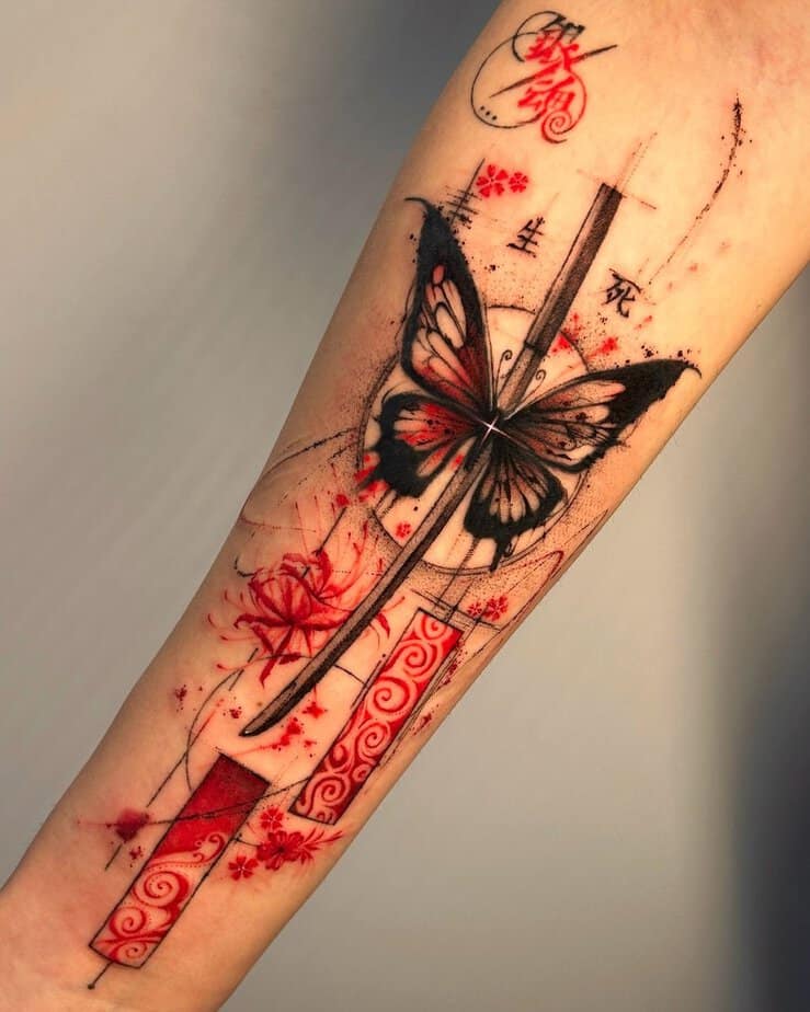 19 Remarkable Red Spider Lily Tattoos To Create A Web Of Beauty