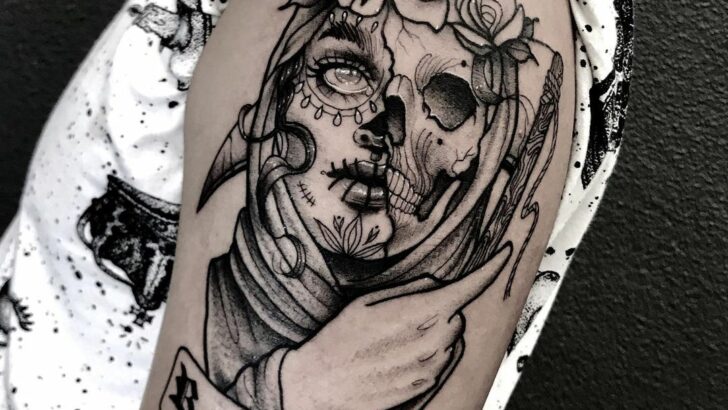 18 Unique Santa Muerte Tattoos That Are To Die For