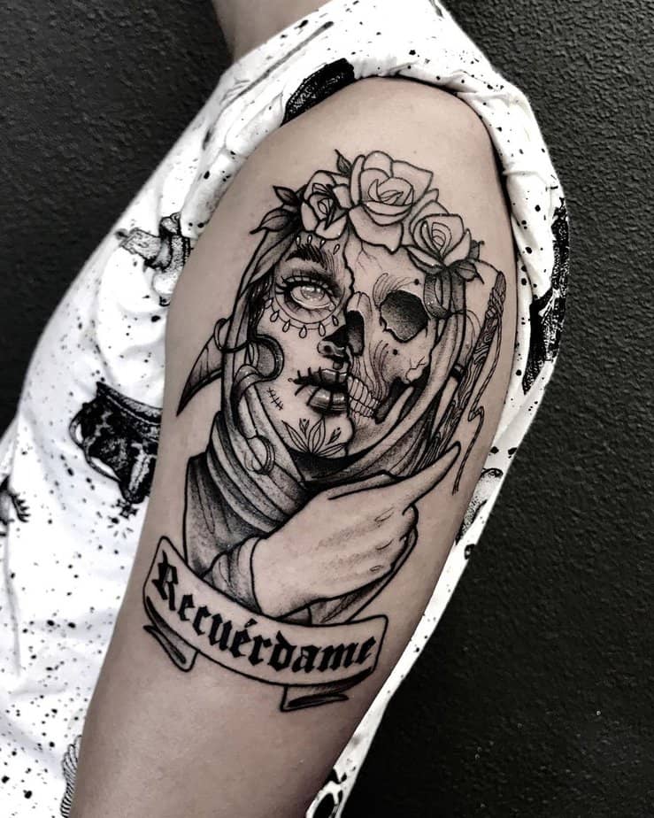 18 Unique Santa Muerte Tattoos That Are To Die For