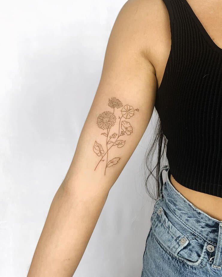 19 September Birth Flower Tattoos To Honor Your Special Month