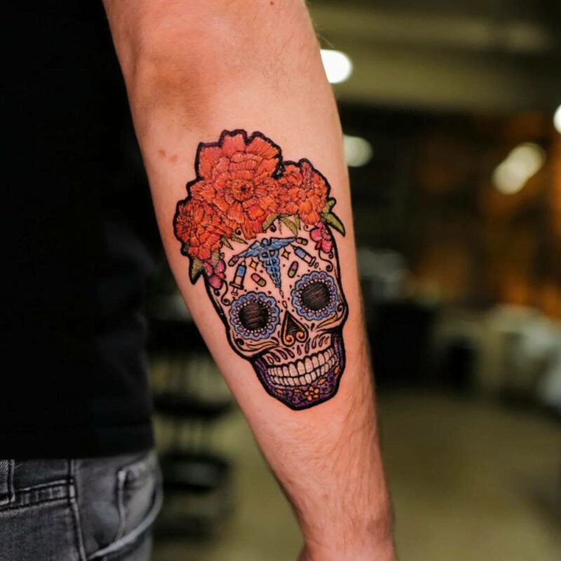 17 Meaningful Sugar Skull Tattoos And Their Stories