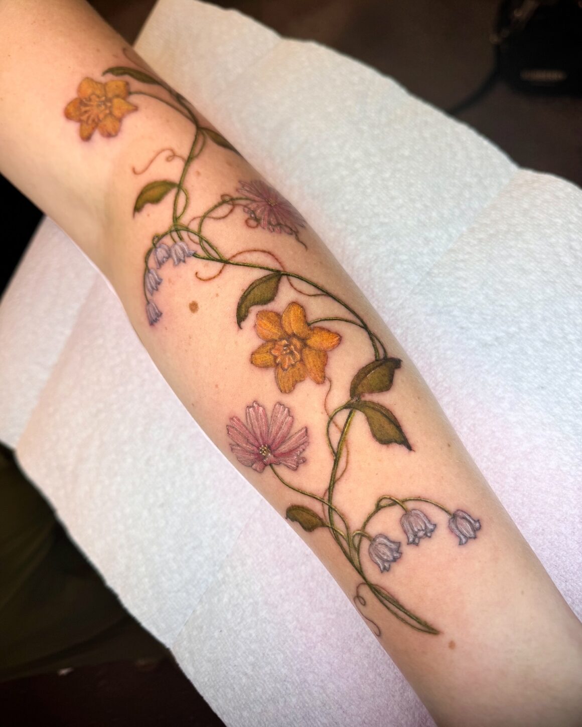 Floral half sleeve