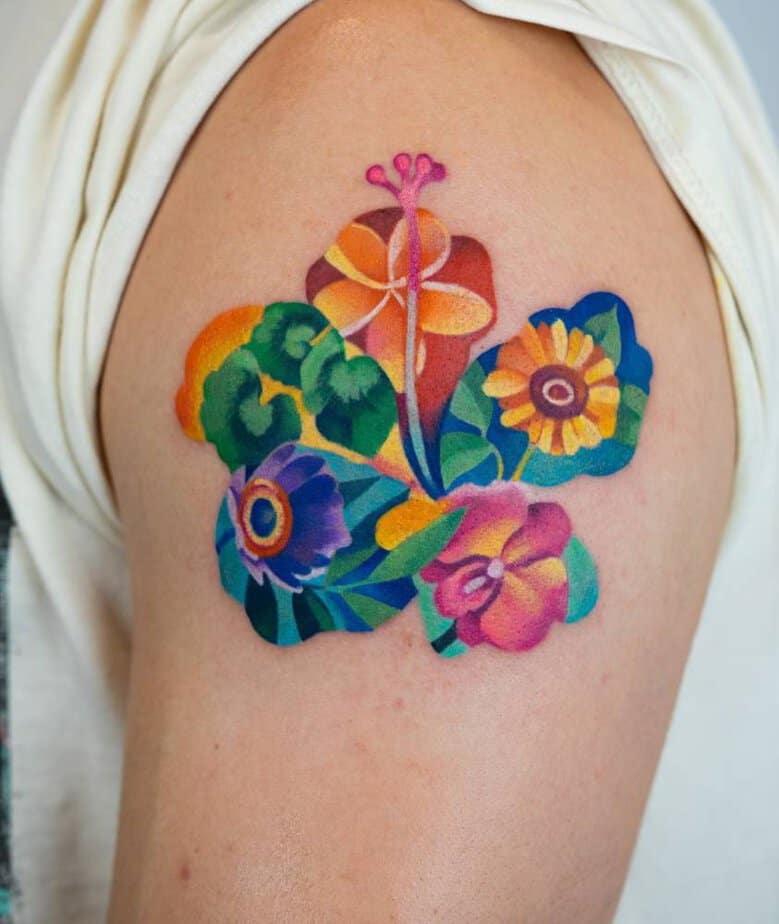 18 Vibrant Hawaiian Flower Tattoos For A Touch Of Paradise