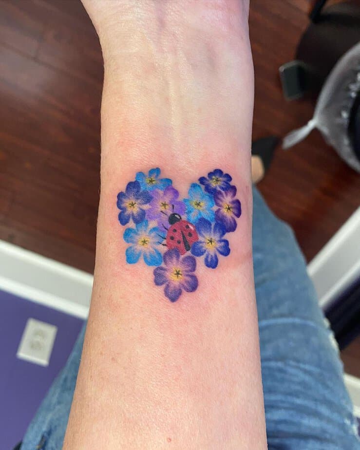 Forget me not heart