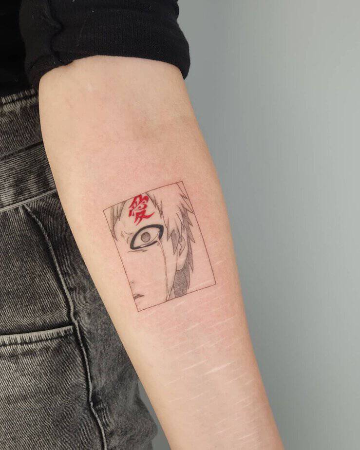 Framed Gaara tattoo