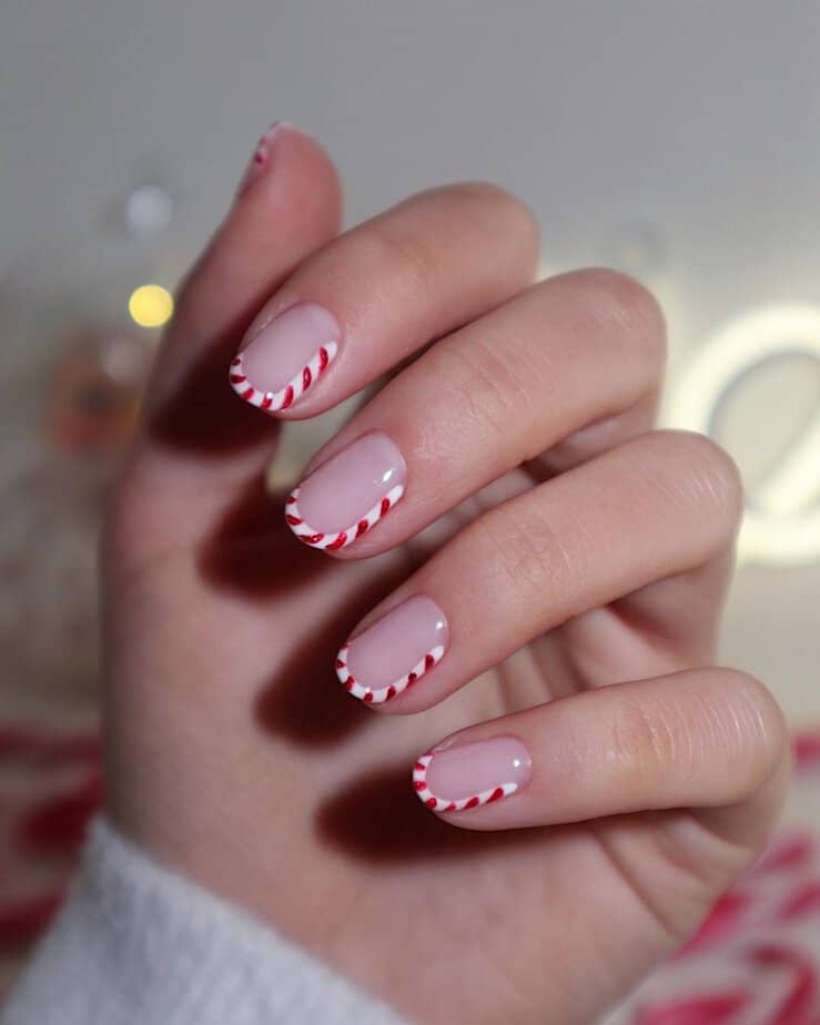 French candy cane nails