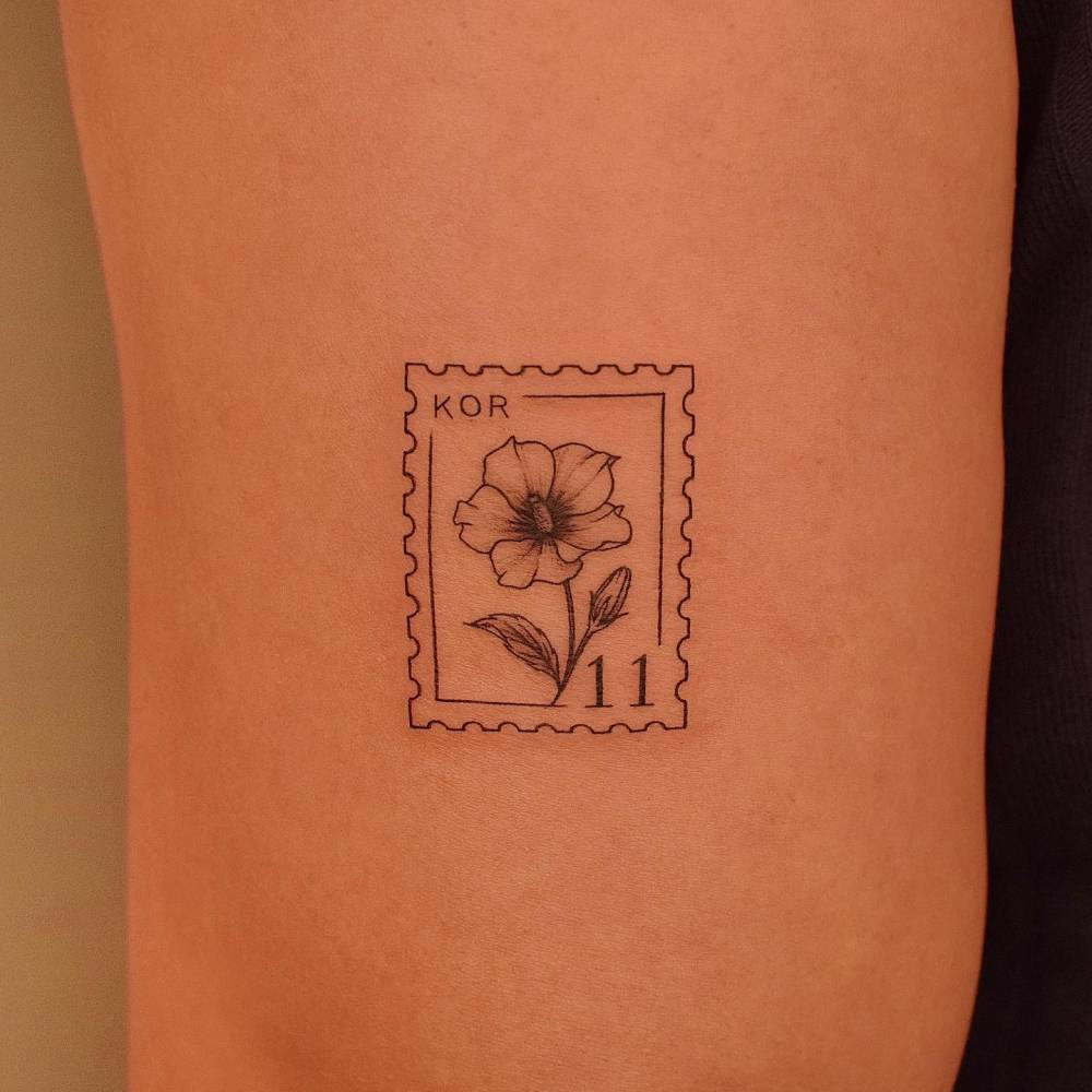 Hibiscus stamp