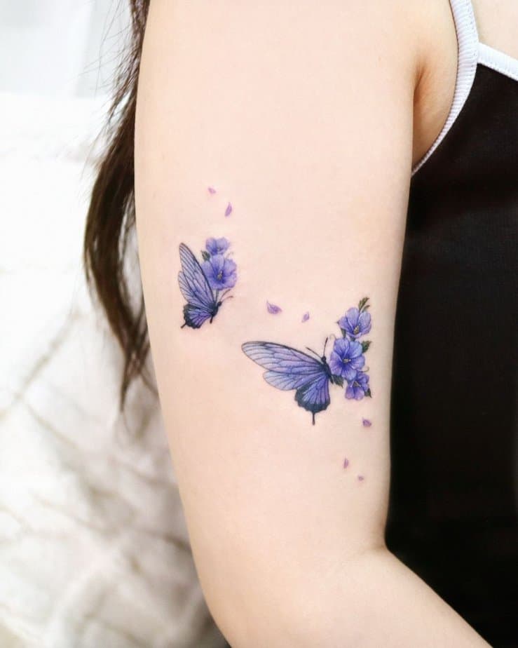 Indigo butterflies