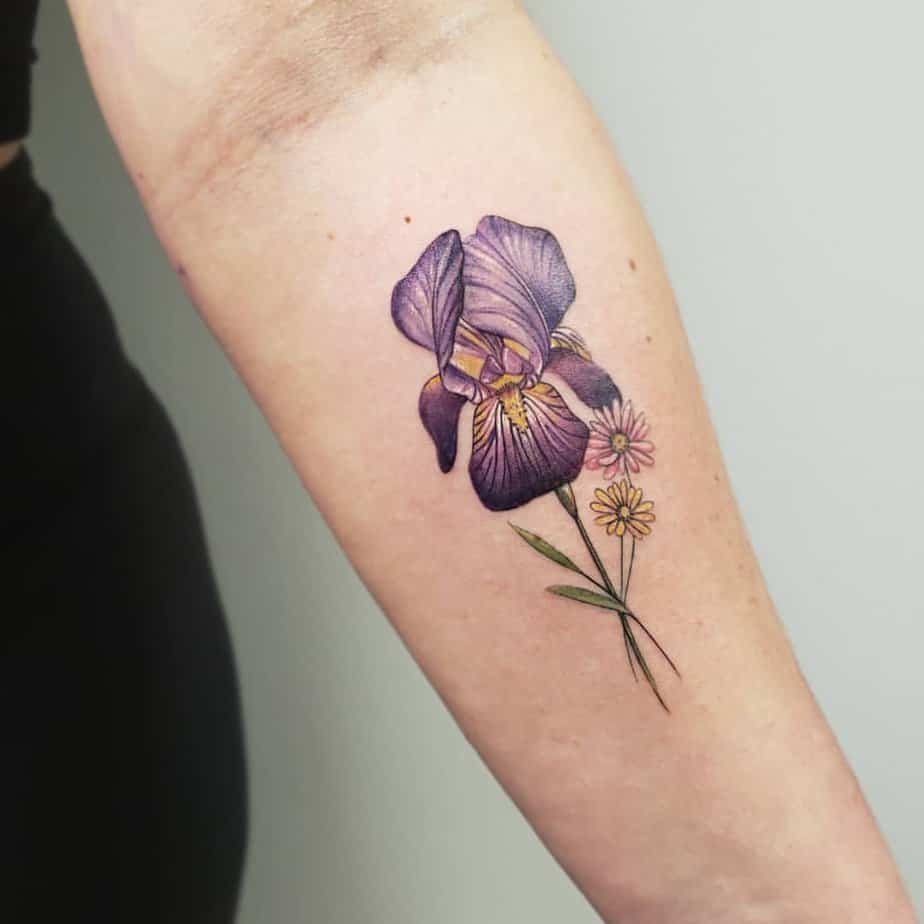 20 Beautiful Aster Flower Tattoos To Enter The Garden Of Dreams