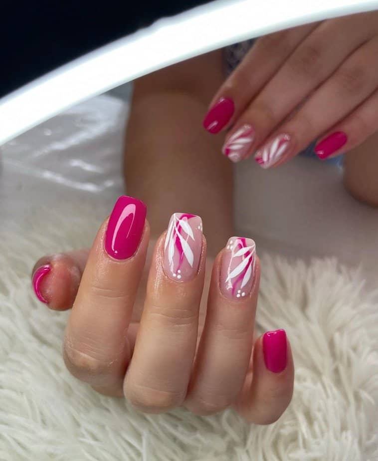 Magenta nails