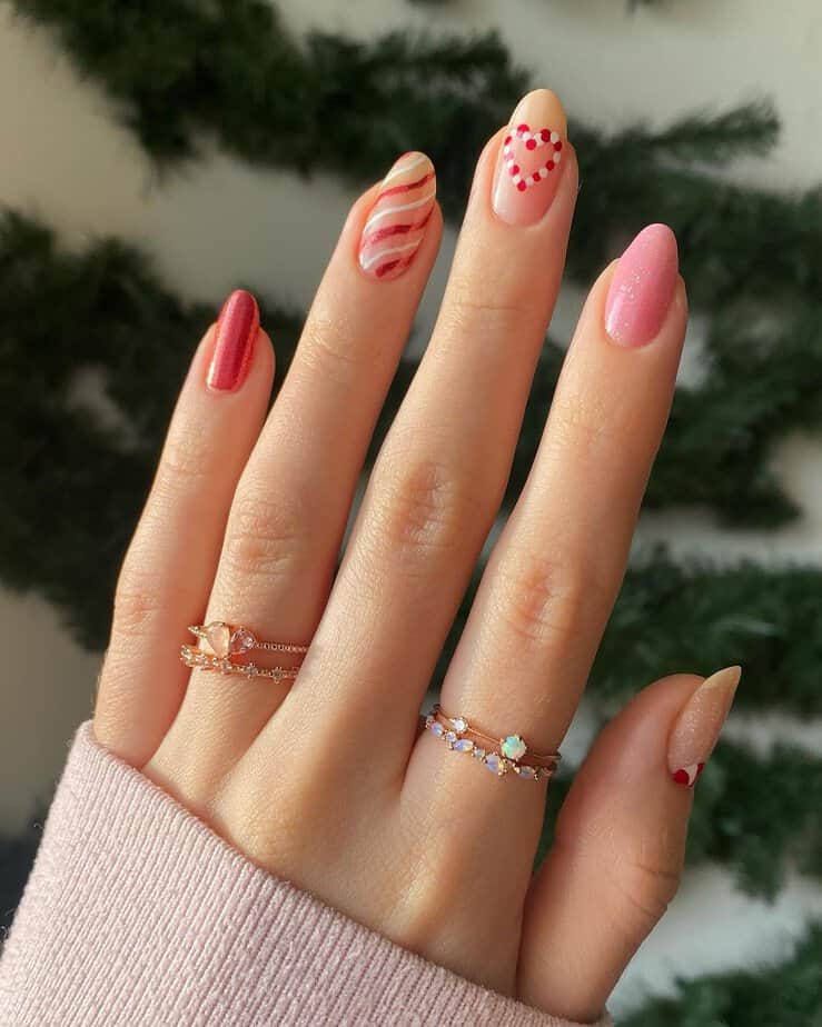 30 Dazzling Candy Cane Nails To Sweeten Your Tips