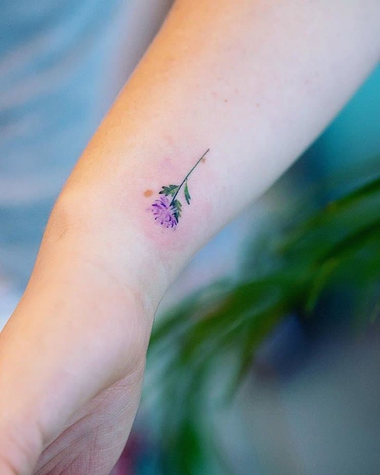 20 Beautiful Aster Flower Tattoos To Enter The Garden Of Dreams