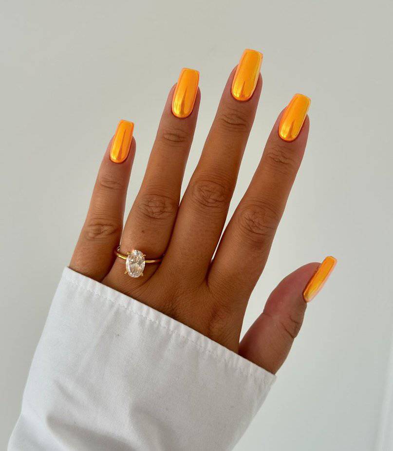 Orange nails 1