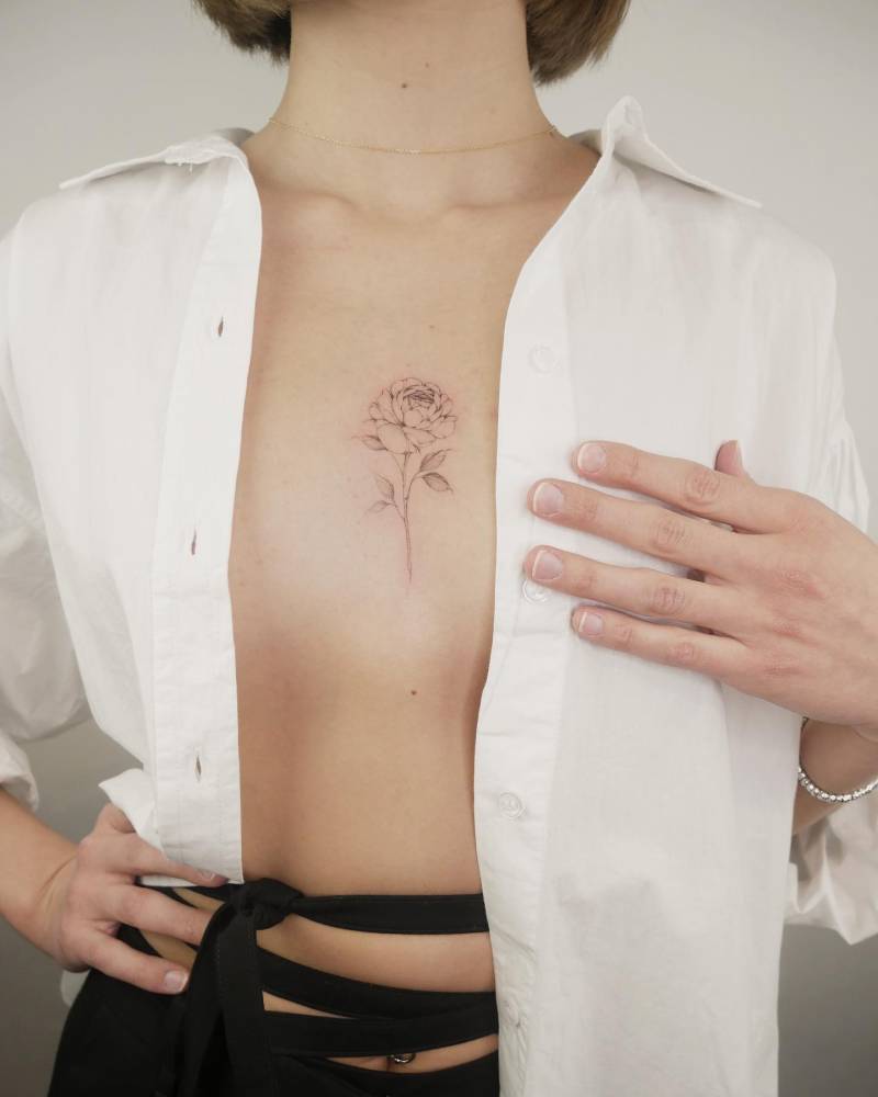 18 Eye-catching Sternum Tattoos To Adorn Your Skin