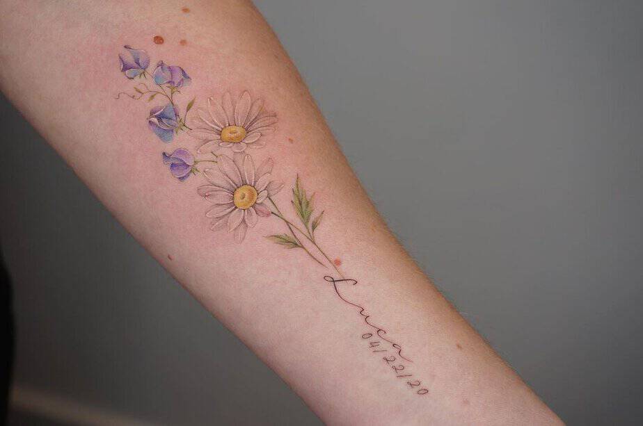 19 Beautiful April Birth Flower Tattoo Ideas to Tell Your Story