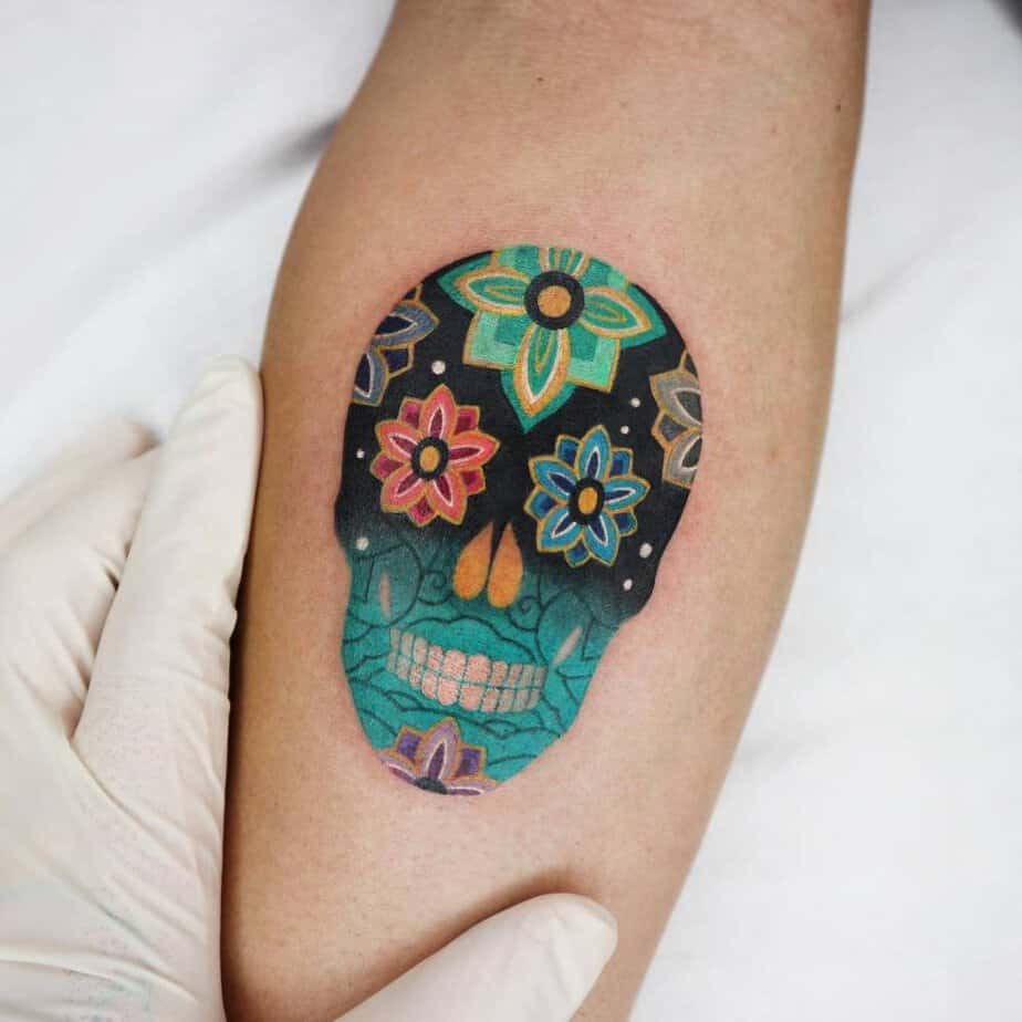 17 Meaningful Sugar Skull Tattoos And Their Stories