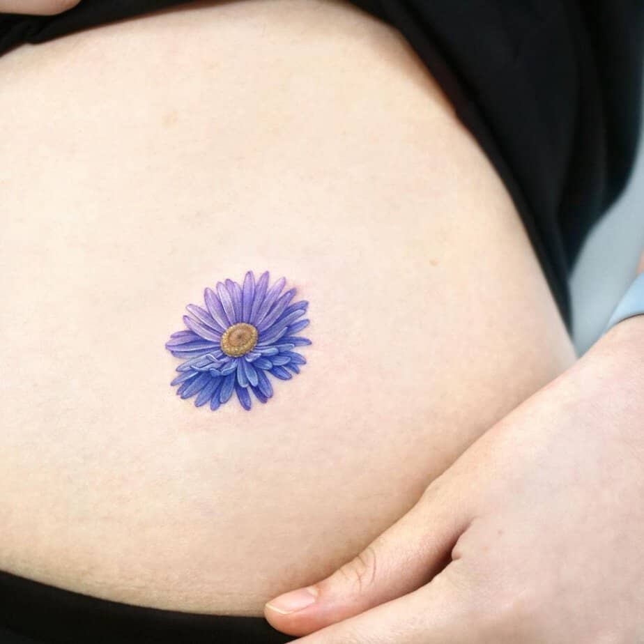 20 Beautiful Aster Flower Tattoos To Enter The Garden Of Dreams