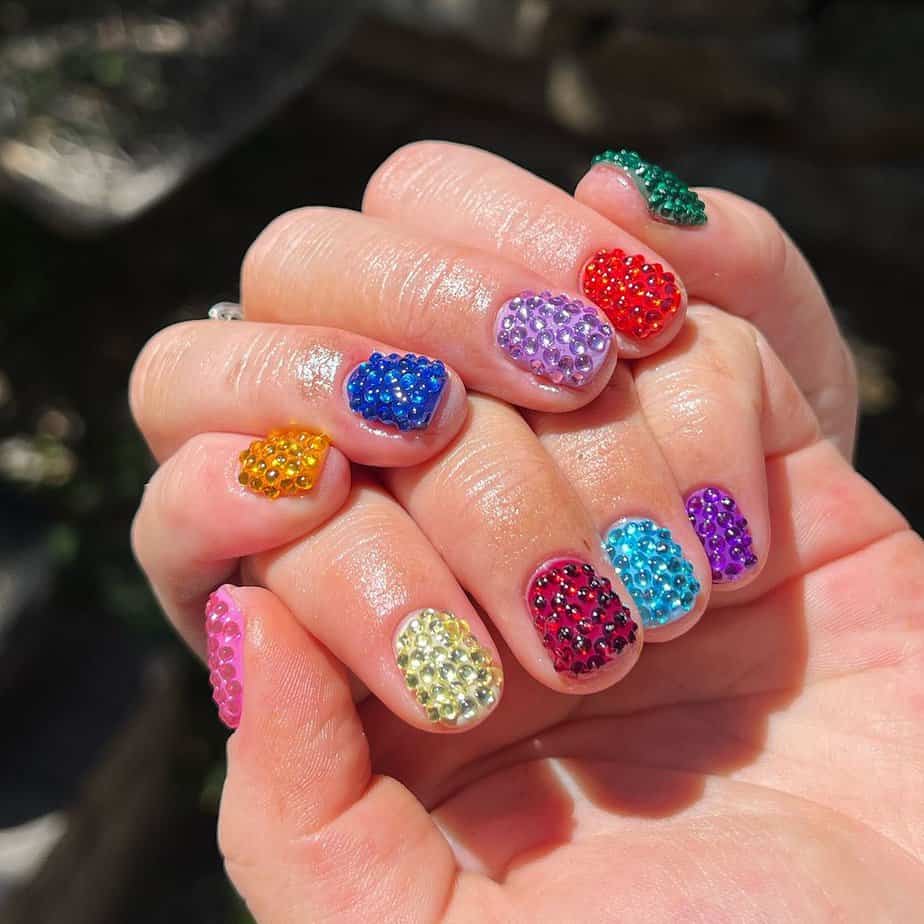 30 Fabulous Gem Nails That Will Steal The Spotlight