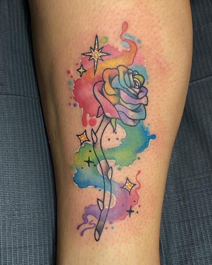 Rainbow rose