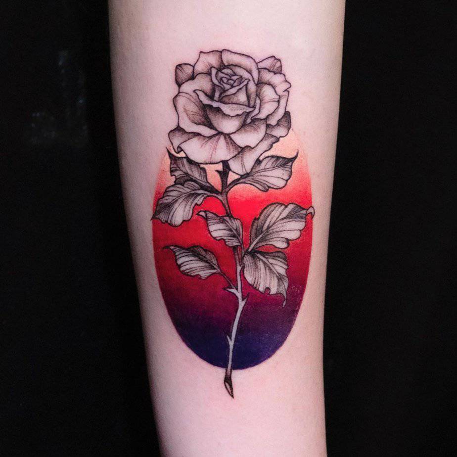 20 Magical Beauty and the Beast Rose Tattoos Honoring True Love