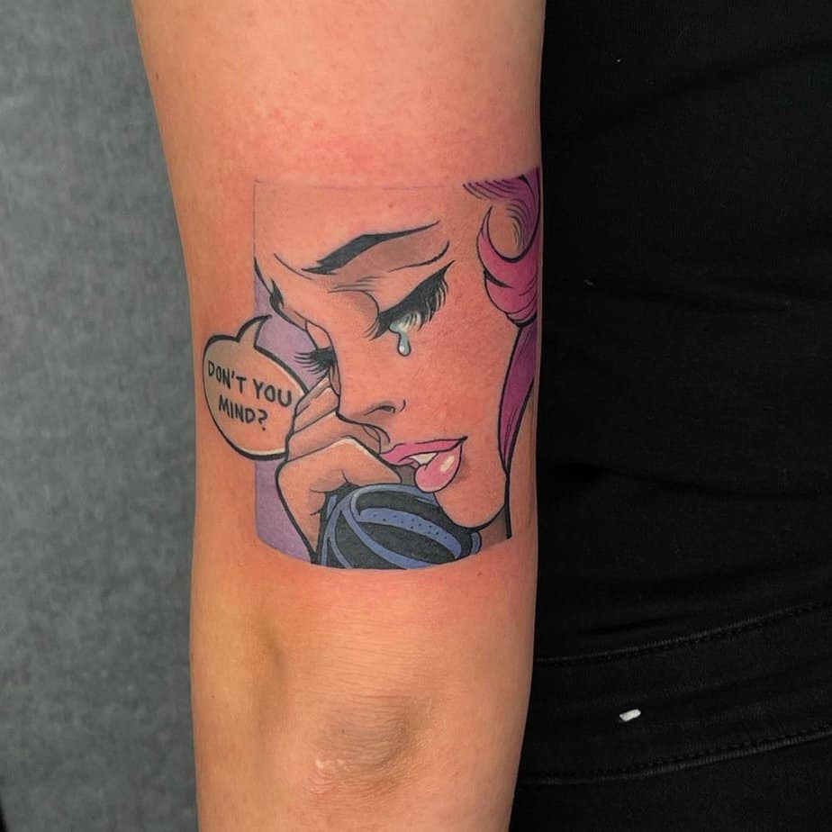 19 Funky Pop Art Tattoos To Get Your Giggle On