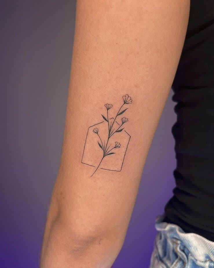 20 Creative Geometric Flower Tattoo Ideas That Will Wow You