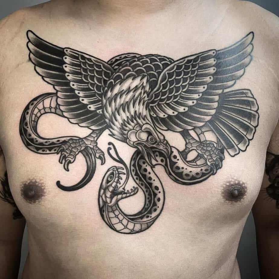 Snake And Eagle Tattoo Meaning With 20 Popular Options 22