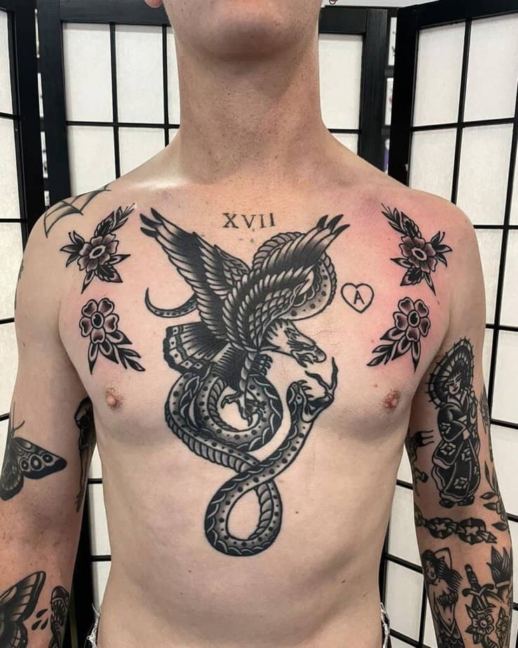 Snake And Eagle Tattoo Meaning With 20 Popular Options 24