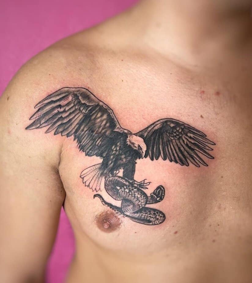 Snake And Eagle Tattoo Meaning With 20 Popular Options 28