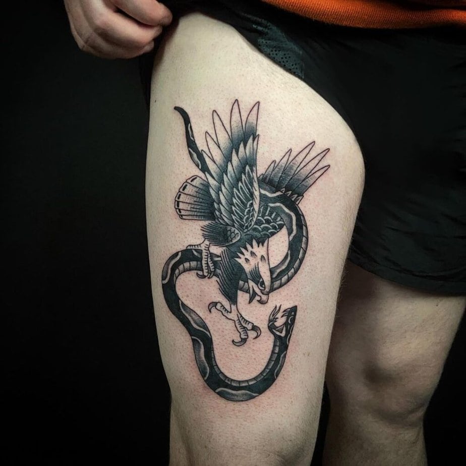 Snake And Eagle Tattoo Meaning With 20 Popular Options 36