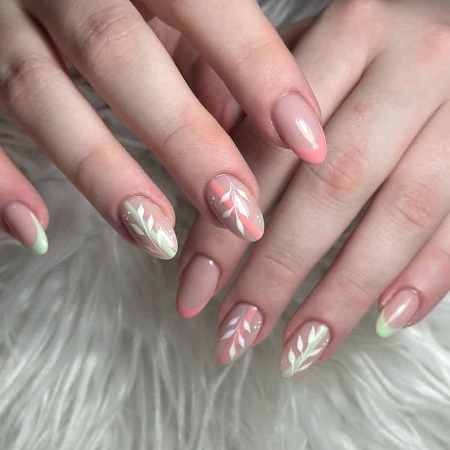 35 Unique Leaf Nails to Express Joy and Creativity