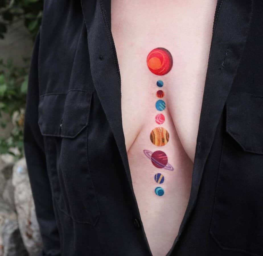 18 Eye-catching Sternum Tattoos To Adorn Your Skin