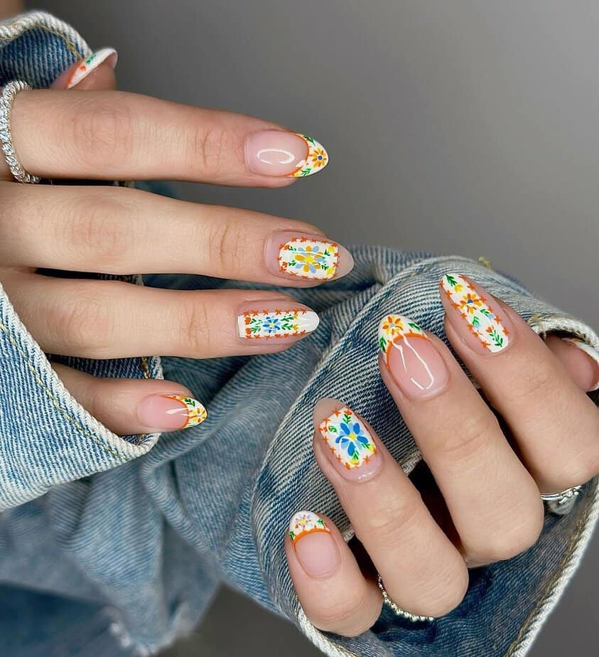 Spring framed nails