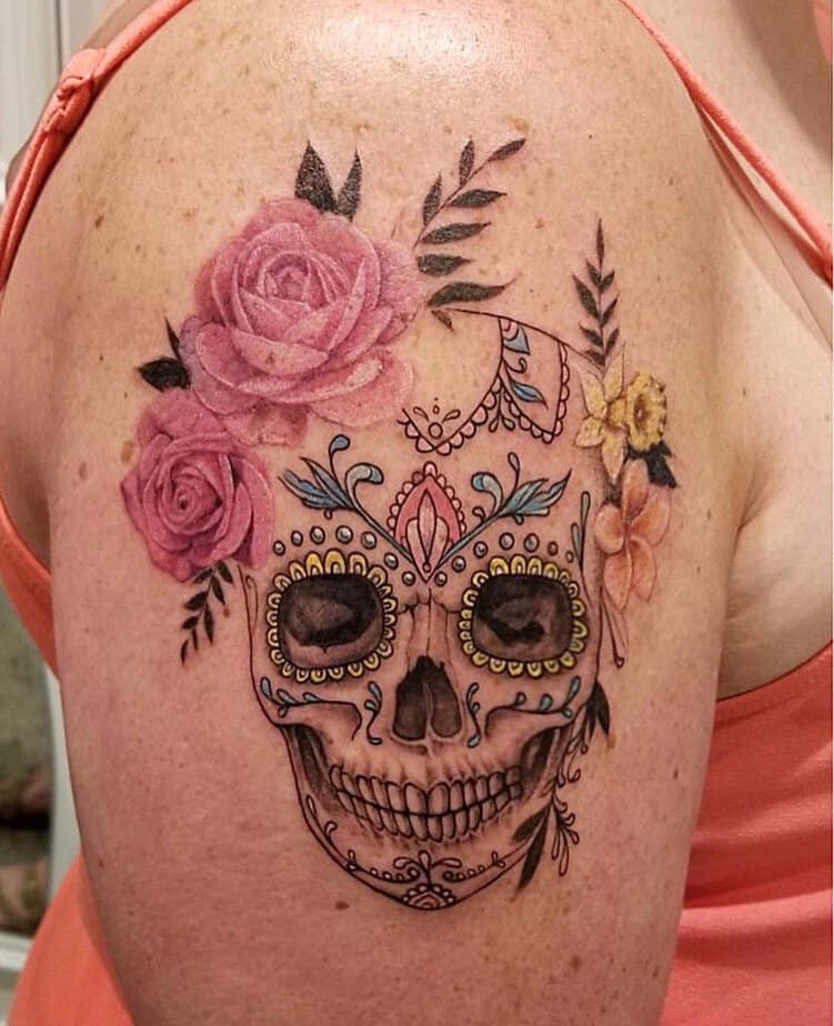 17 Meaningful Sugar Skull Tattoos And Their Stories