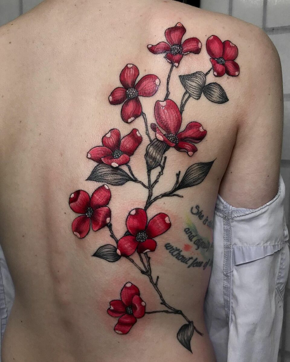20 Captivating Dogwood Flower Tattoos To Celebrate Nature