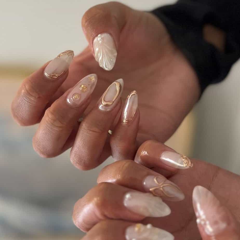 40 Mesmerizing Pearl Nails That Will Get You Out Your Shell