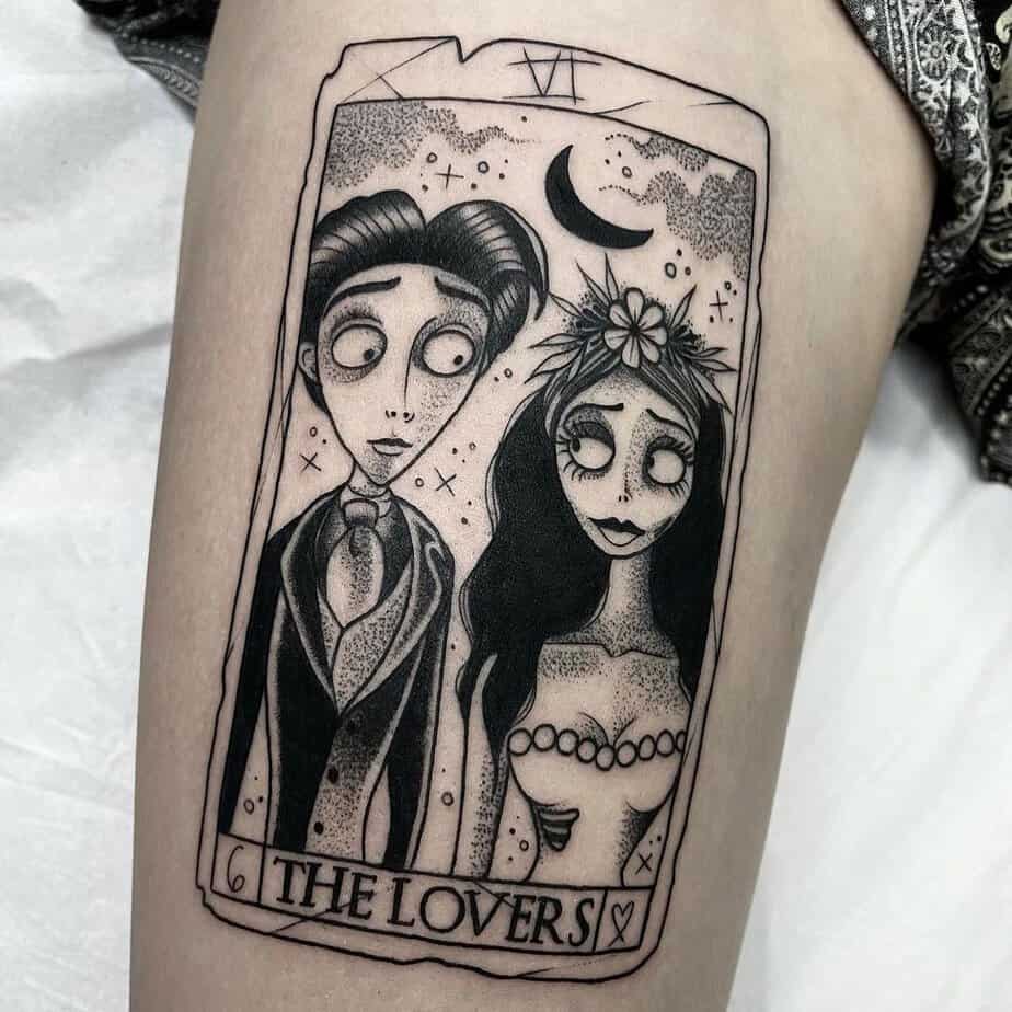 20 Corpse Bride Tattoos That Prove Love Never Dies