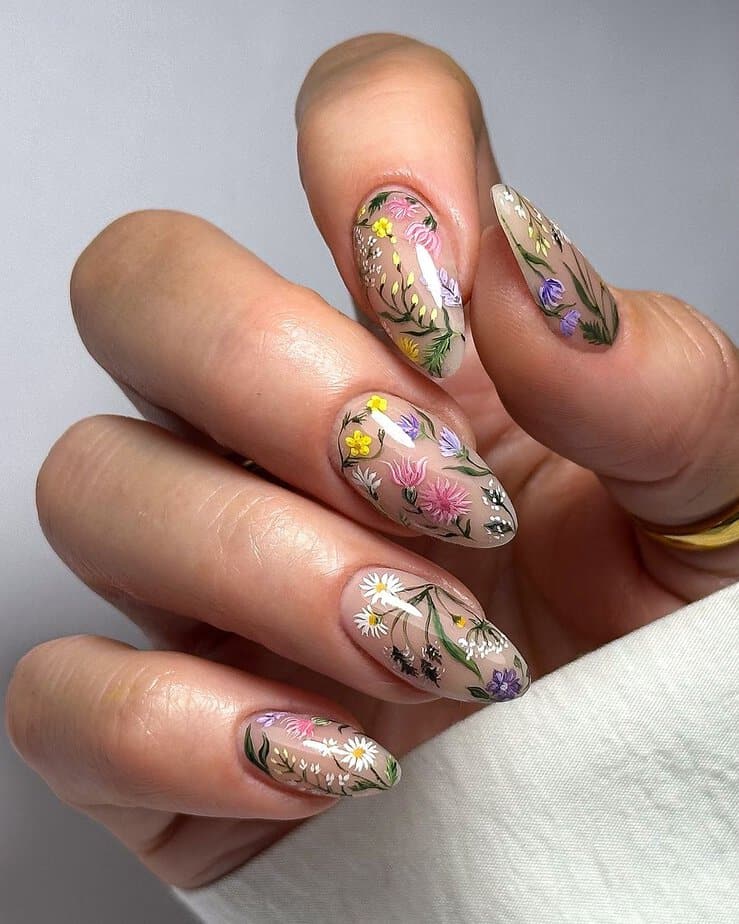 27 Gorgeous Garden Nails That Will Make Your Fingers Bloom