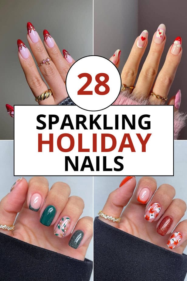 28 Sparkling Holiday Nails That Will Steal the Spotlight