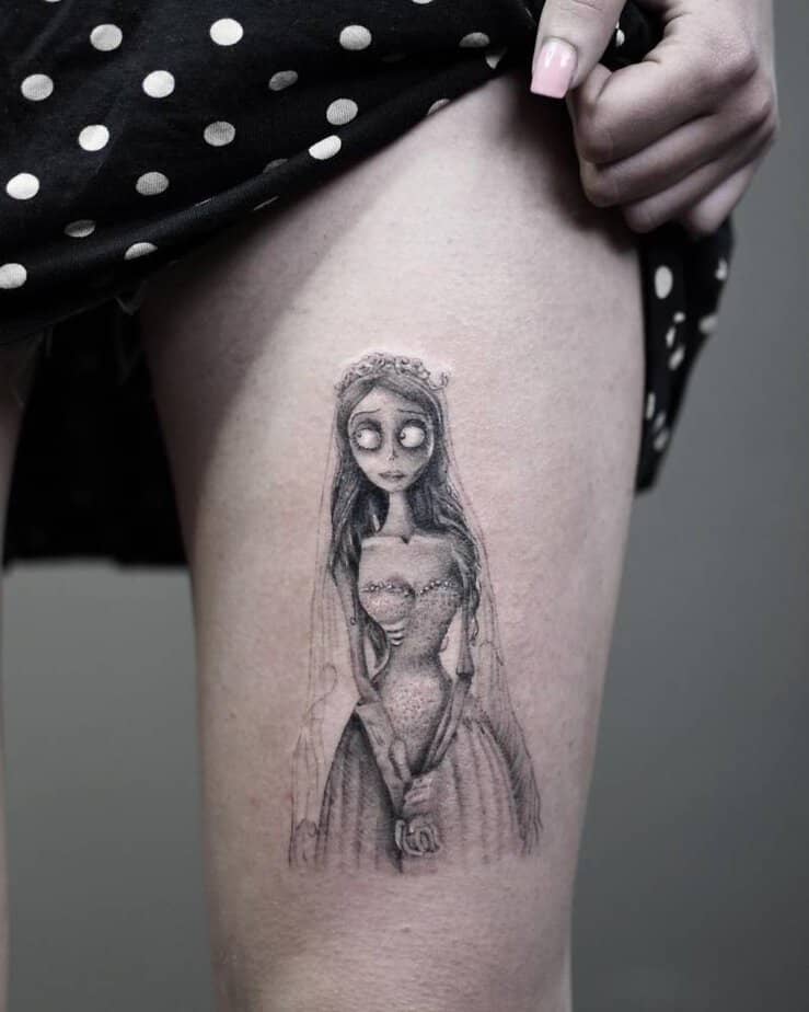 20 Corpse Bride Tattoos That Prove Love Never Dies