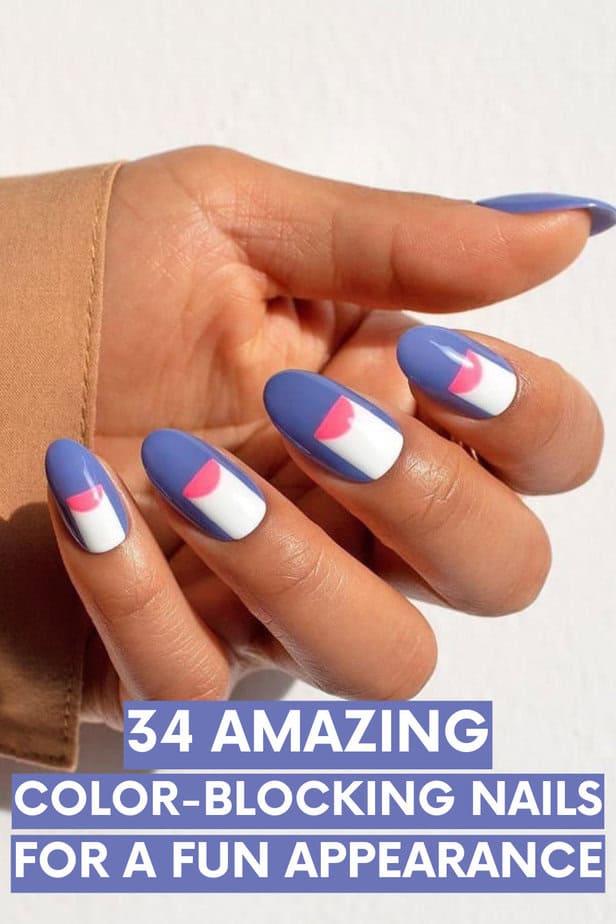 34 Amazing Color-Blocking Nails For A Fun Appearance