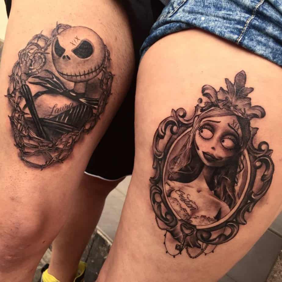 20 Corpse Bride Tattoos That Prove Love Never Dies