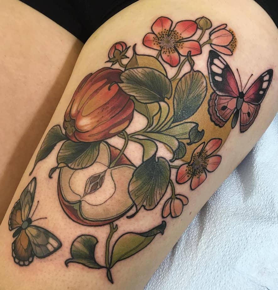 19 Unique Apple Blossom Tattoos For A Cute Appearance