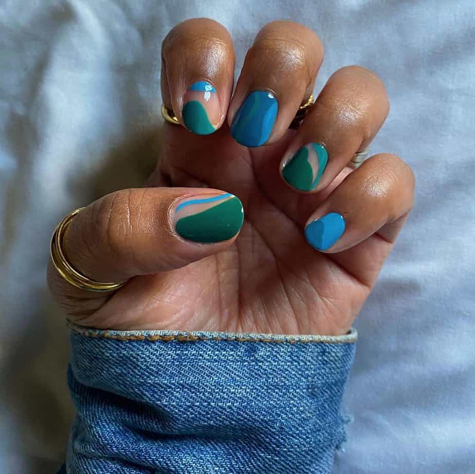 35 Amazing Color-Blocking Nails For A Fun Appearance